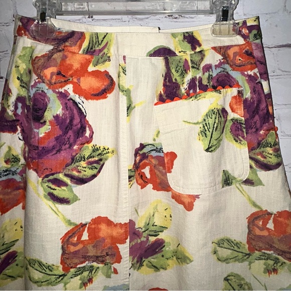 J. Jill A-Line Skirt with Floral Design - Cream and Multicolor - Picture 5 of 7